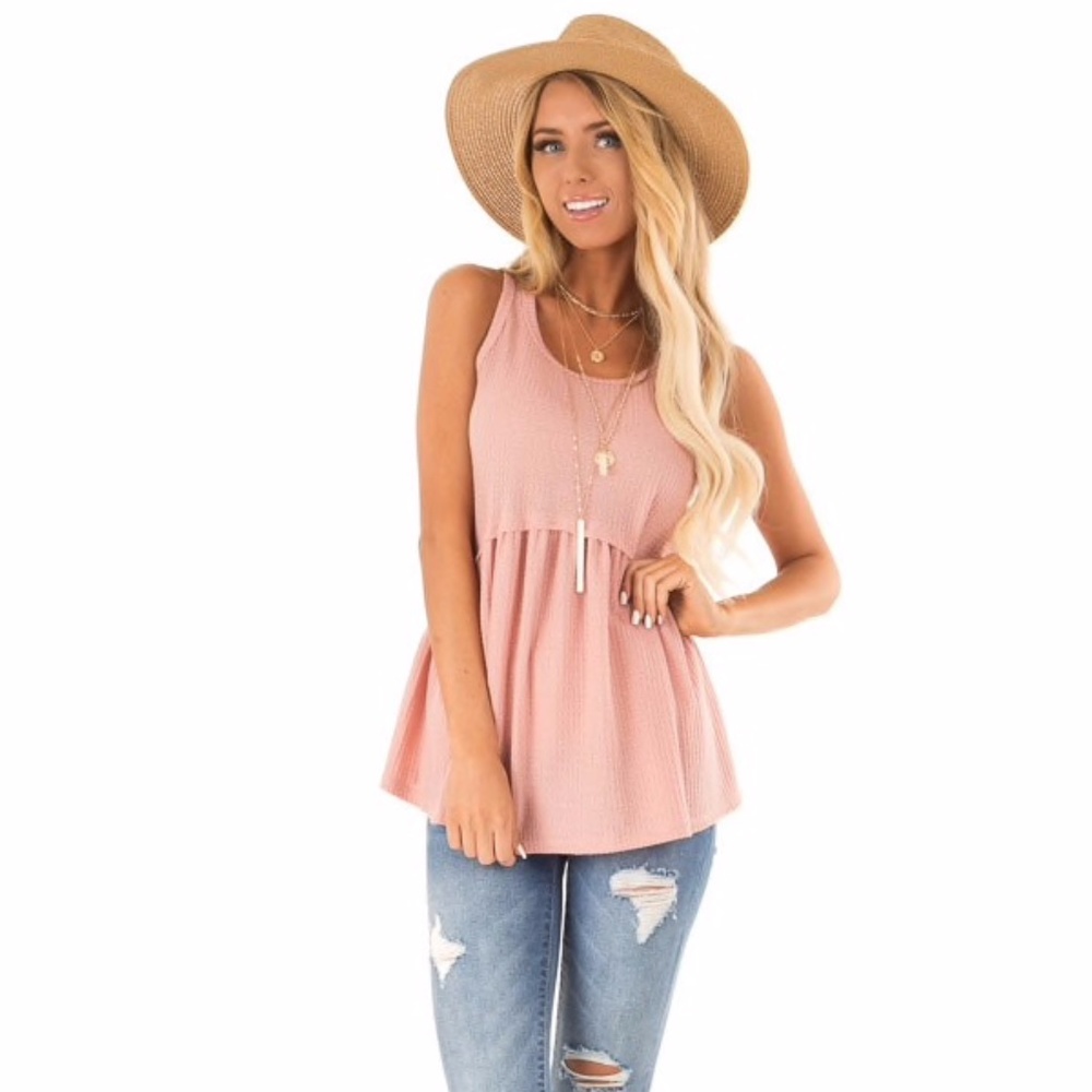 Light Salmon Babydoll Top